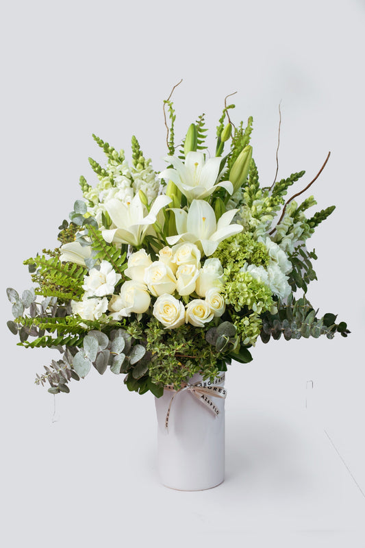 A Tu Memoria - Rosa Blanca y Lilium Blanco ACA