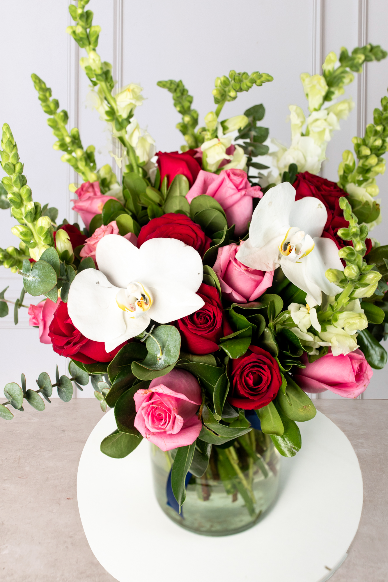 Latido - Arreglo de Rosas Rojas y Rosas con Orquídea AGS