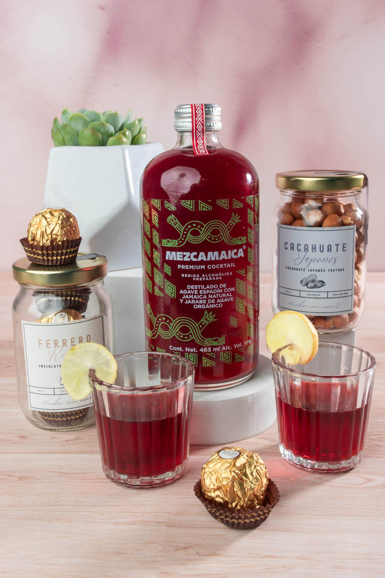 Mezcamaica Kit - Mezcal, Chocolates, Peanuts and Succulent