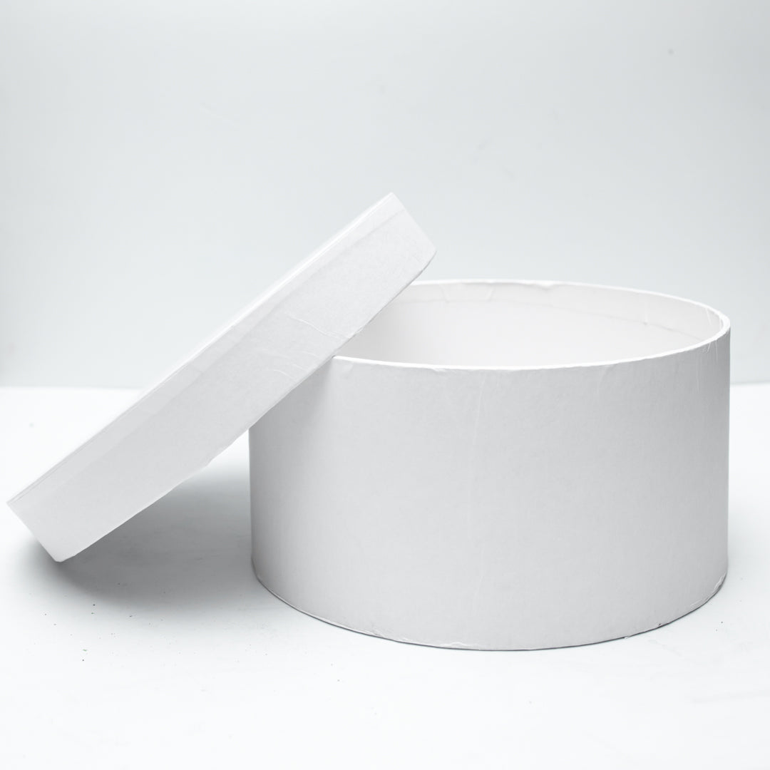 White Round Box