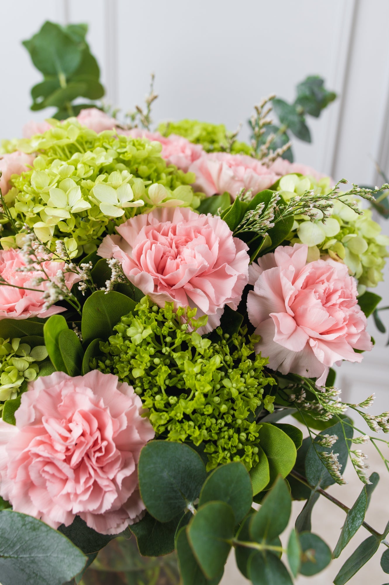 Chai Matcha / Pink Carnation and Hydrangea