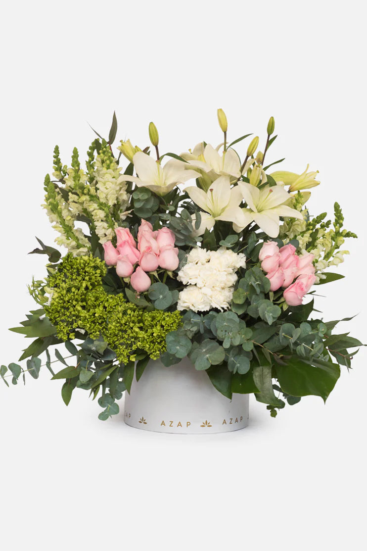 In Memoriam - Rosa Blanca and Clarita, Lilium and Hydrangea