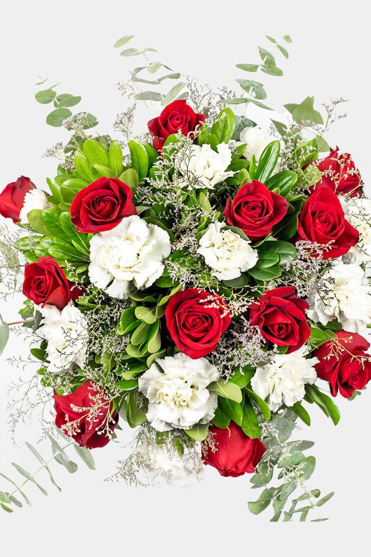 Ceiling / Red Rose and White Carnation