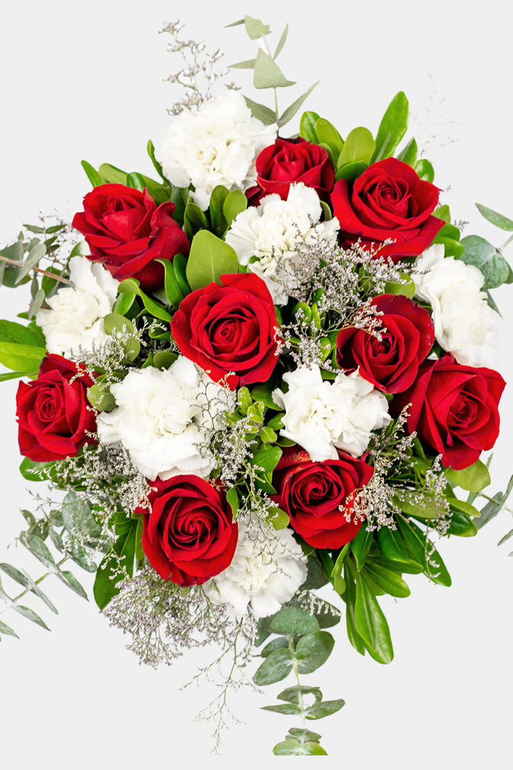 Ceiling / Red Rose and White Carnation