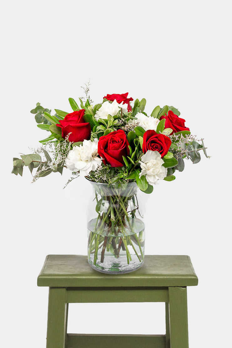 Ceiling / Red Rose and White Carnation