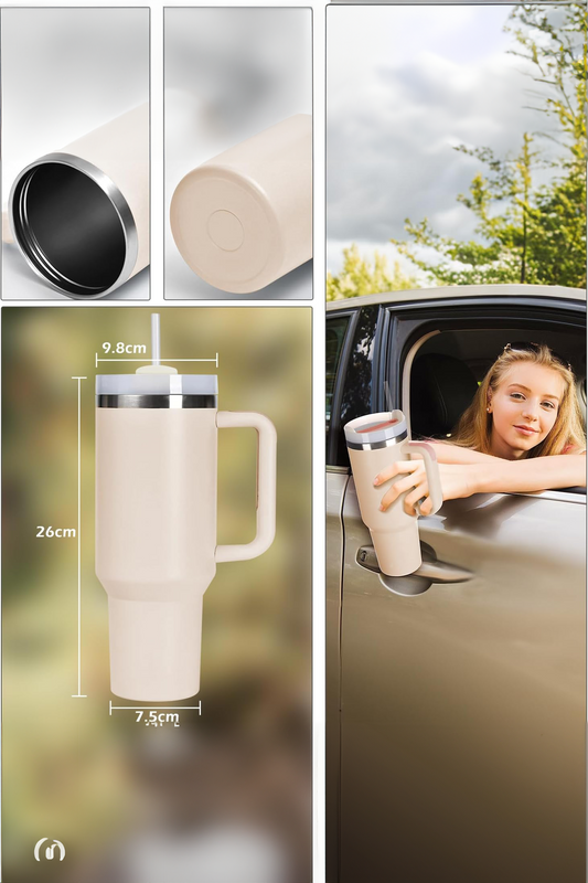 Vaso Térmico Rosa Claro - 40 oz con Asa