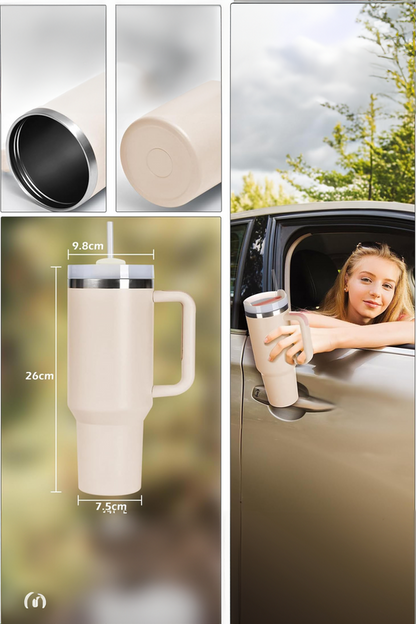 Vaso Térmico Rosa Claro - 40 oz con Asa