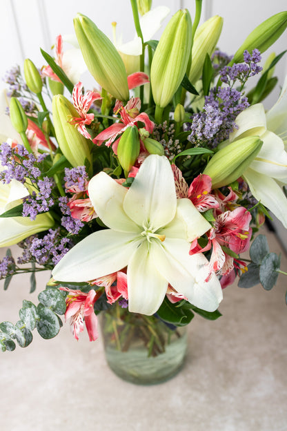 Algodón Flores - Lilium Blanca XAL