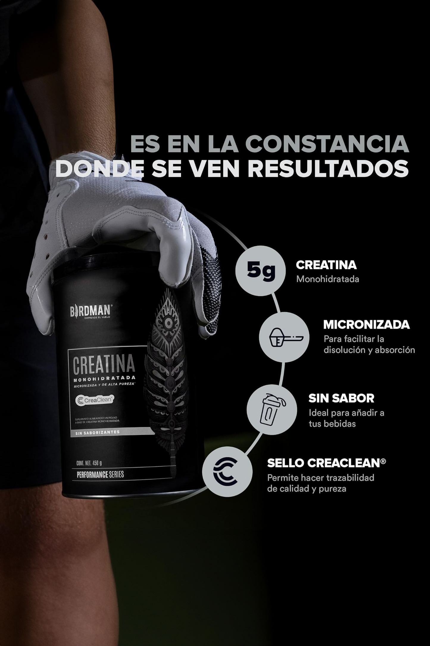 Creatina Birdman Monohidratada – 450 g