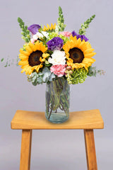 Emocionante - Girasol, Clavel Rosa y Blanco, Hortensia TGZ