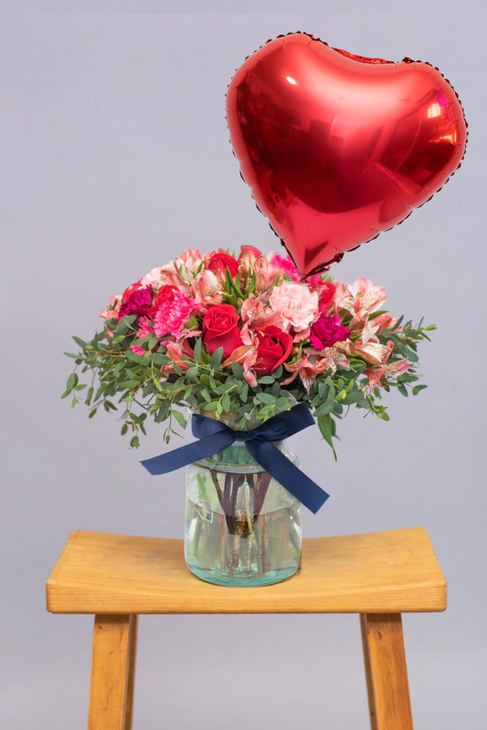 Enamorados SV - Rosa Roja y Astromelia Rosa GDL