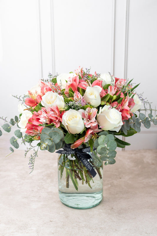 Himalaya - Rosa Blanca y Astromelia Rosa XAL