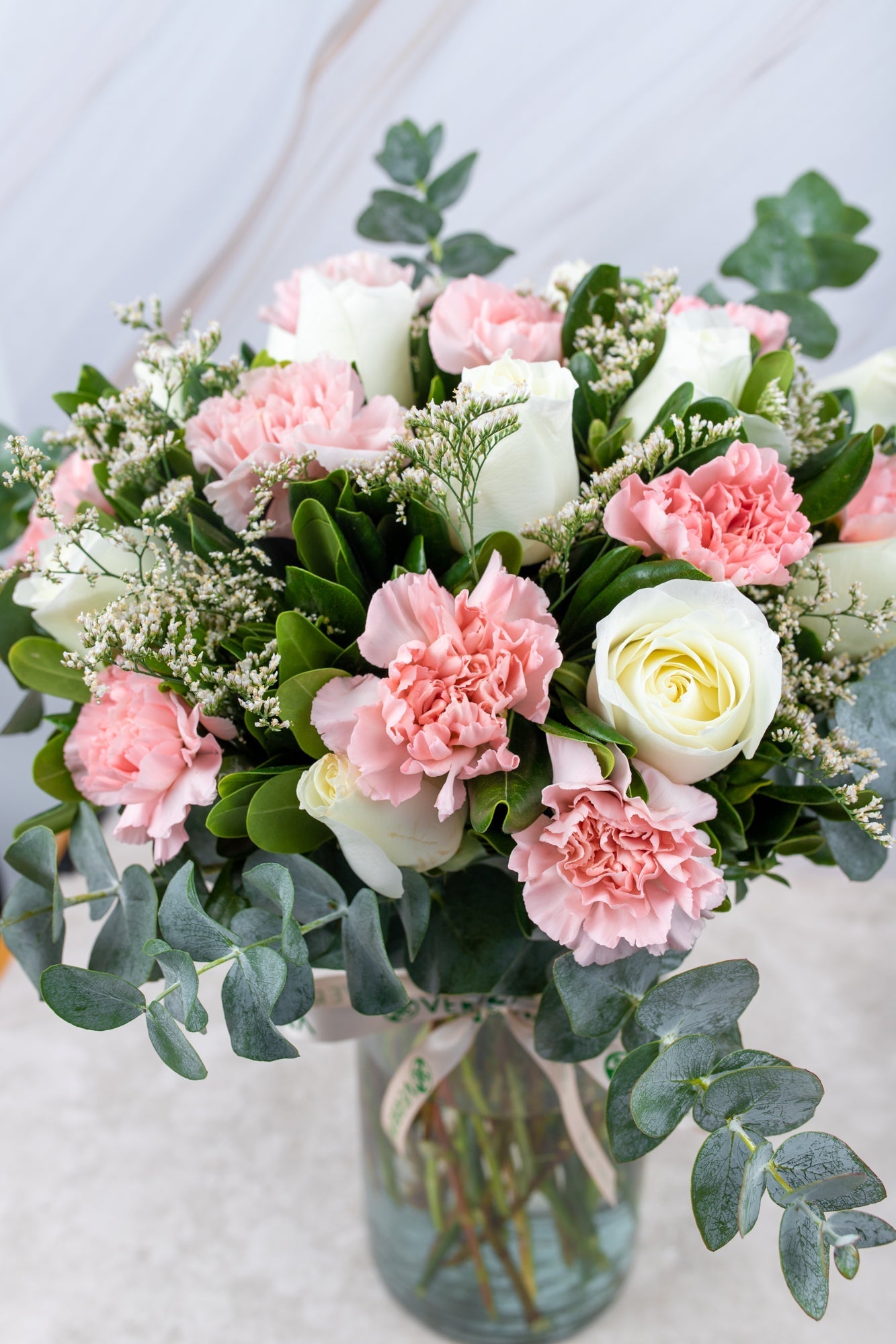 Arabella - Rosa Blanca y Clavel Rosa MERIDA