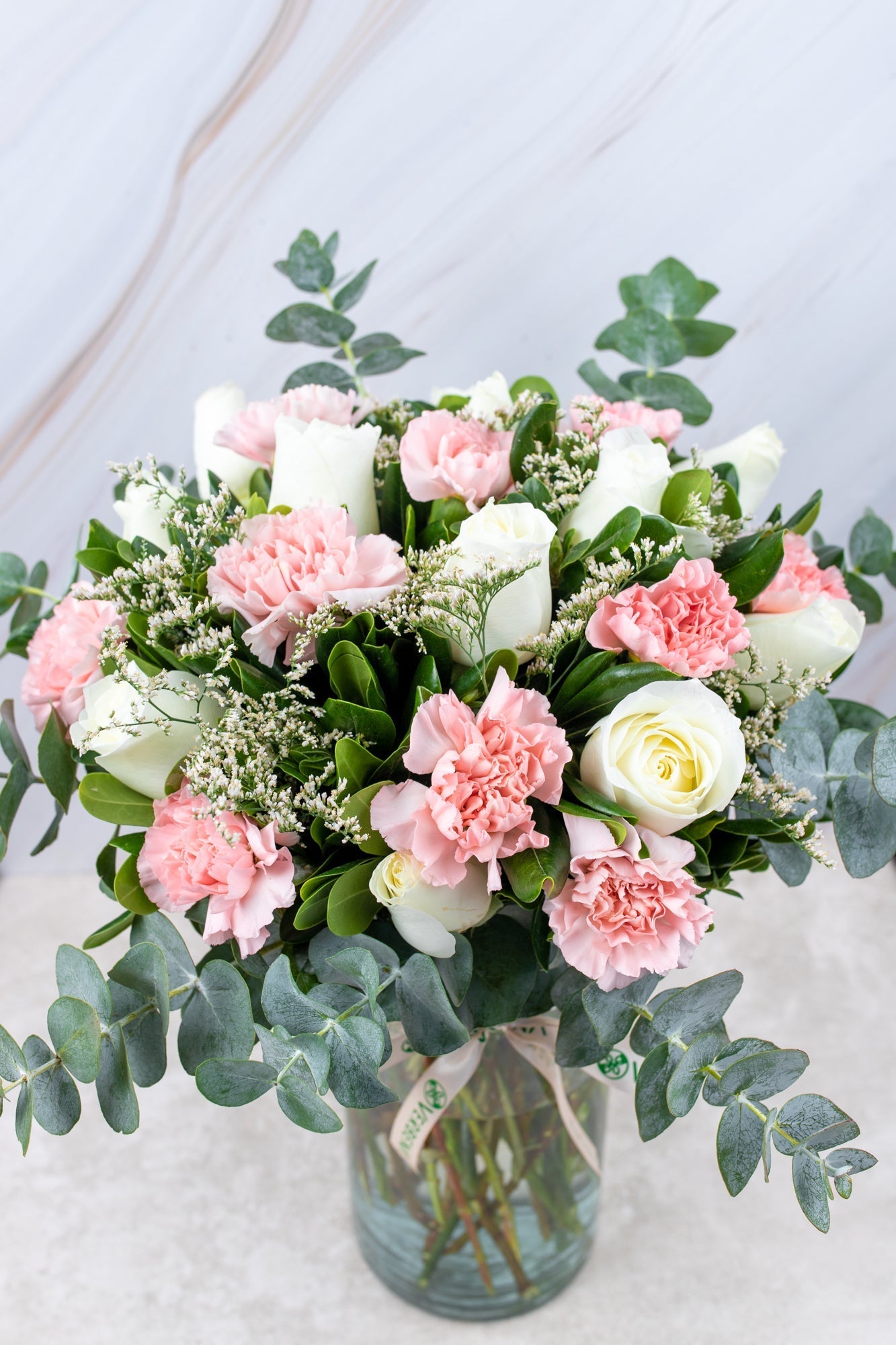 Arabella - Rosa Blanca y Clavel Rosa MERIDA