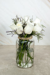 Centerpiece 12 - White Rose and Gypsophila