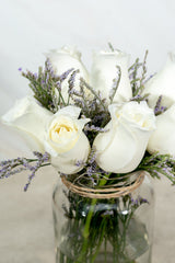 Centerpiece 12 - White Rose and Gypsophila