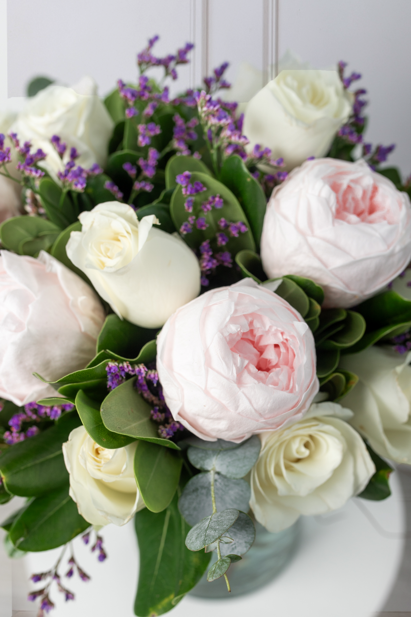 Santorini // Peonia Rosa y Rosa Blanca