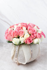 Rose Bubble // White and Light Roses SNL
