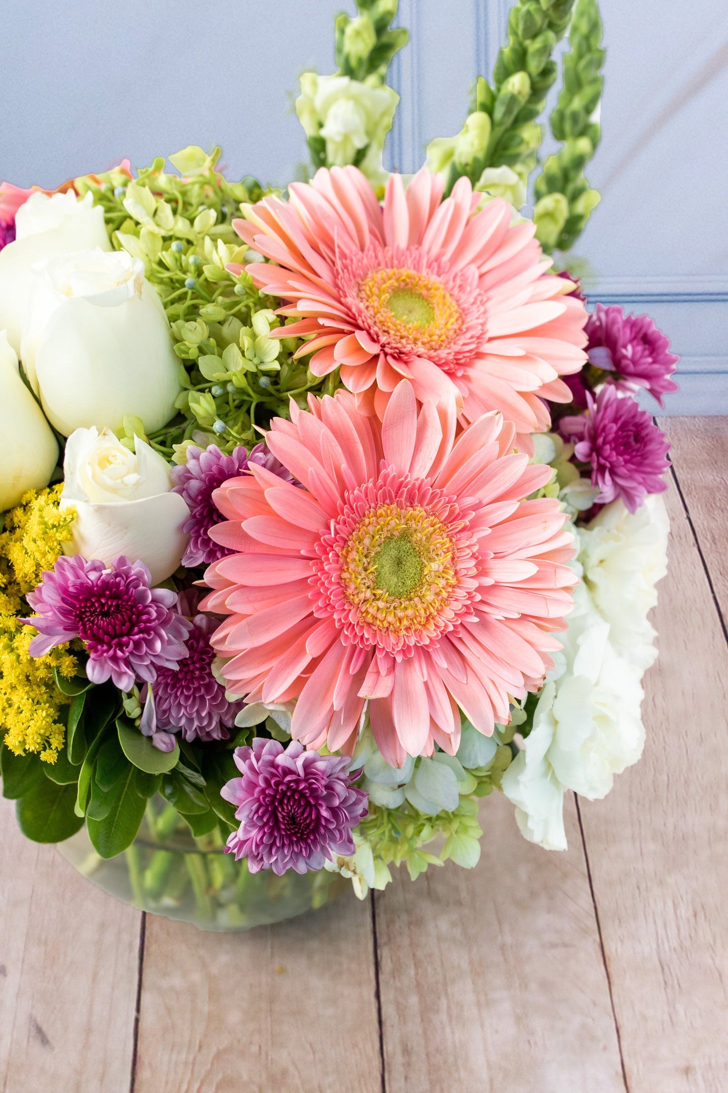 Querida / Gerbera Rosa, Morelianas y Hortensia