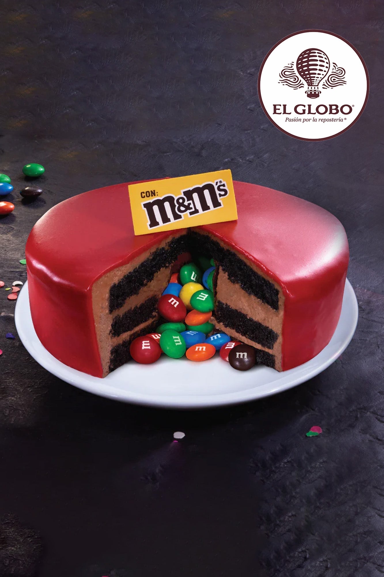 Pastel M&Ms Rojo Petit // El Globo