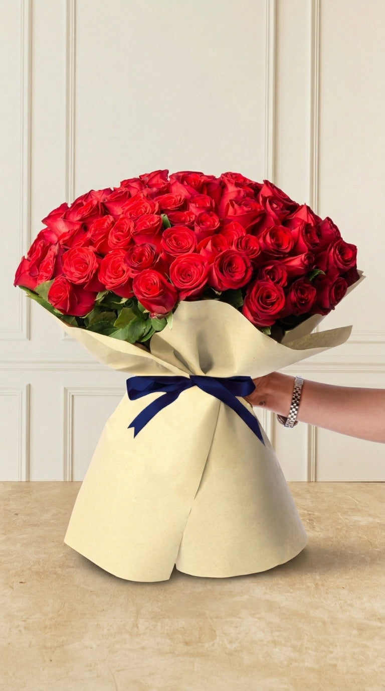 150 Rosas Rojas - En Ramo Especial | MJO