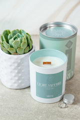 Mirium Light Sapphire Candle Kit - with Rosé Wine and Succulent