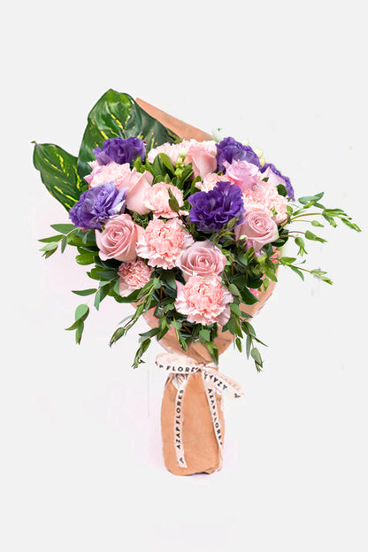 Beautiful Love - Rosa Clarita, Pink Carnation and Lisianthus