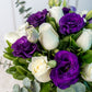 Claro de Luna // Rosa Blanca y Lisianthus Morado