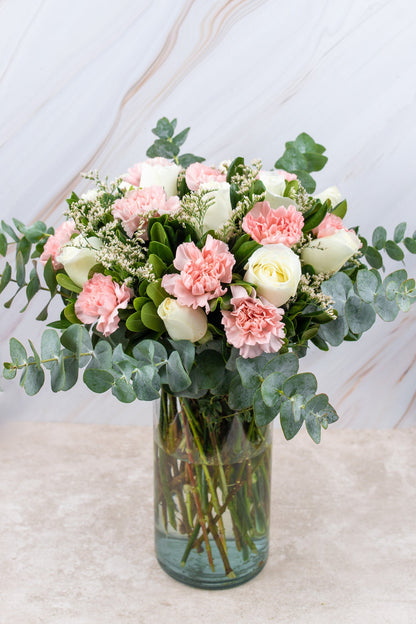 Arabella / White Rose and Pink Carnation