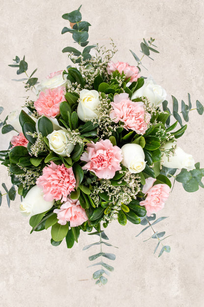 Arabella / White Rose and Pink Carnation