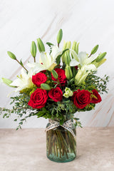 Carmine // Red Roses and White Lilium