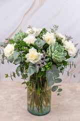 Succulent - White Carnation and GDL Succulent