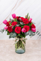 Red Sunset - Tulip and Red Rose