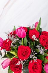 Red Sunset - Tulip and Red Rose