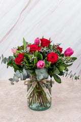 Red Sunset / Tulip and Red Rose