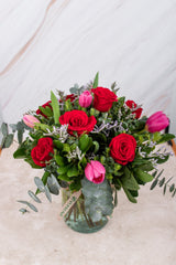 Red Sunset / Tulip and Red Rose