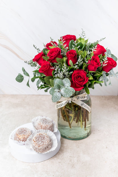 Perfect Love and Garibaldis The Balloon - Red Rose Bouquet, 3 Garibaldis