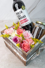 Flowers with Chocolate and Wine - GDL