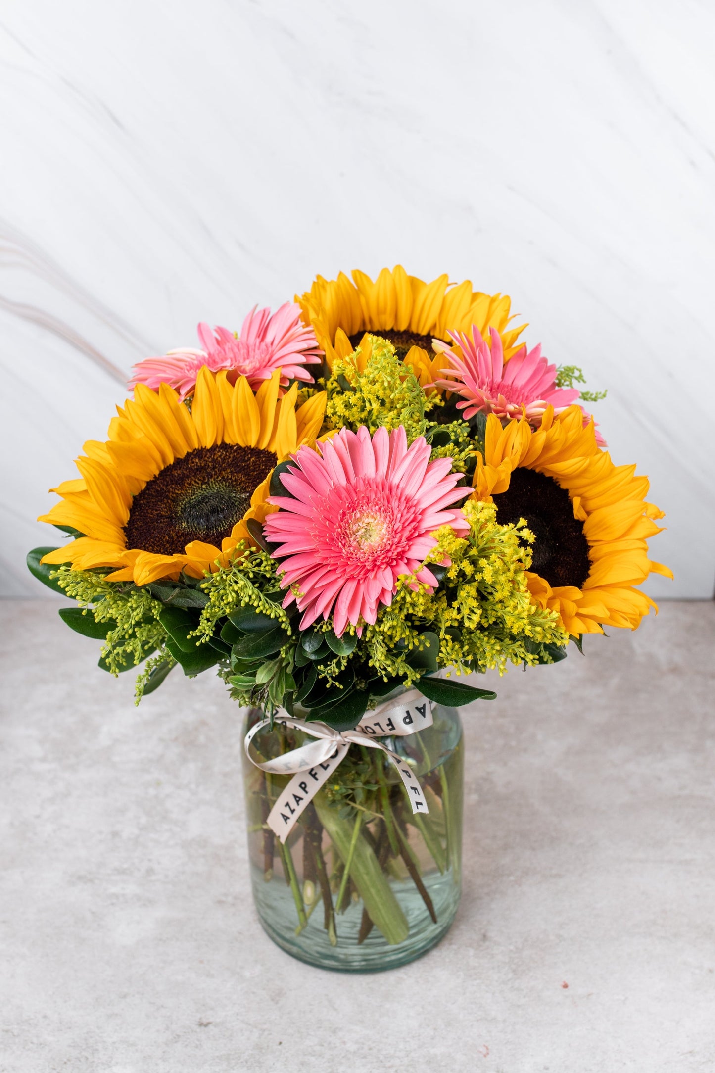 Por Siempre / Girasoles y Gerbera Rosa