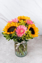 Forever / Sunflowers and Pink Gerbera