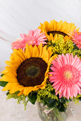 Forever / Sunflowers and Pink Gerbera