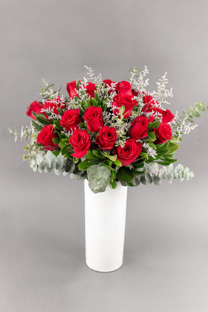 I Love You Flowers - Red Rose in Ceramic Vase