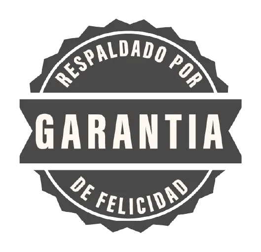 Respaldado por garantía de felicidad